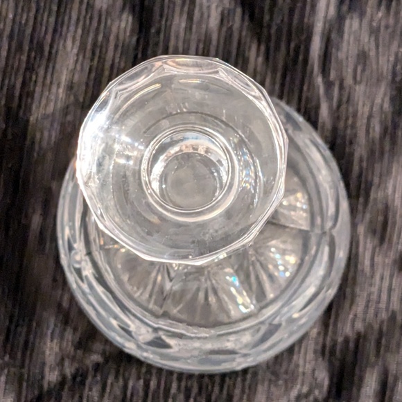 Vintage Heavy Lead Crystal 10" Handcut Decanter w/Cut Glass Prism Stopper NOS - Picture 3 of 6